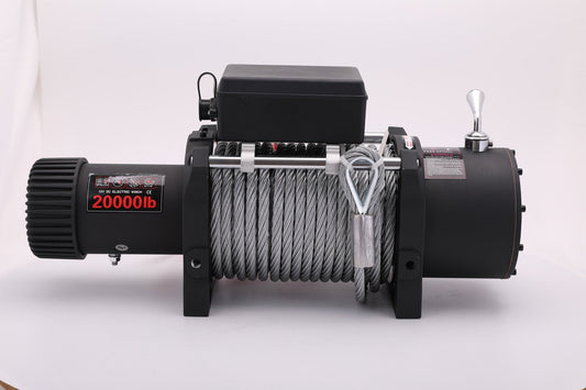 20000LB 12V Electric Winch – Heavy Duty 7.8HP Series Wound Motor, 4 - Stage Planetary Gear, Roller Fairlead – SU20000 - with | Sold by Uncle Wiener's Wholesale