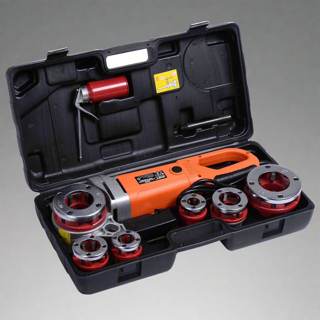 2000W Electric Pipe Threader Kit | 6 Dies (1/2