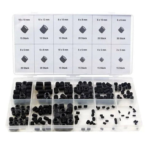 200pcs Flat Point Set Allen Head Socket Hex Screw Kit FS010259 - with | Sold by Uncle Wiener's Wholesale
