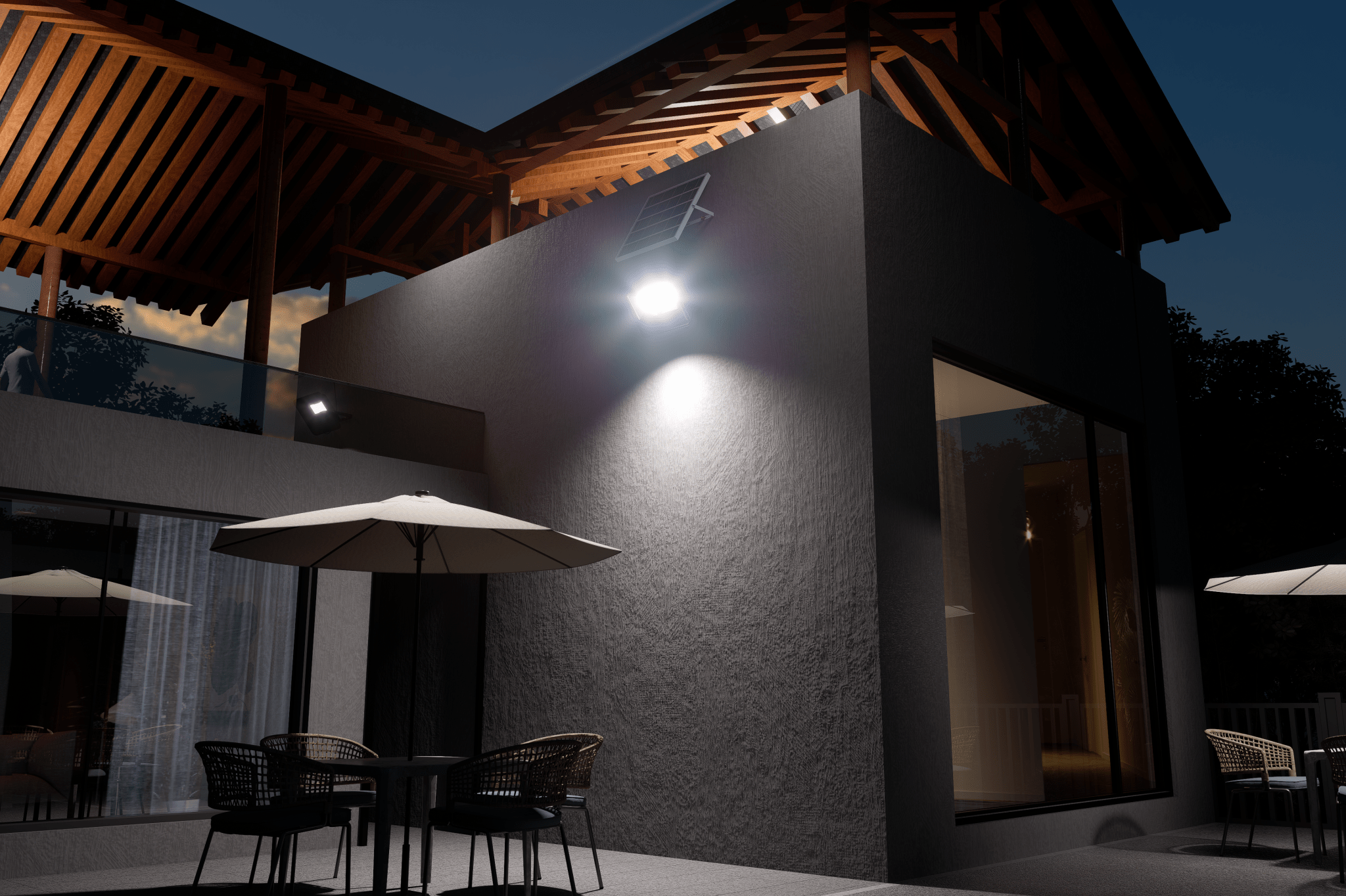 200W Solar LED Flood Light 3 Color Temperature Outdoor Security Light QYJM13200W - with | Sold by Uncle Wiener's Wholesale