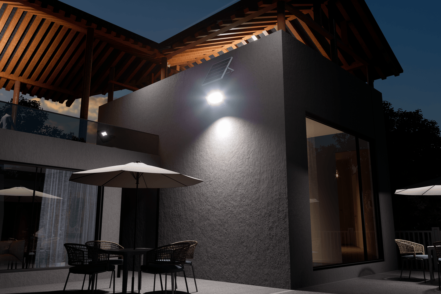 200W Solar LED Flood Light 3 Color Temperature Outdoor Security Light QYJM13200W - with | Sold by Uncle Wiener's Wholesale