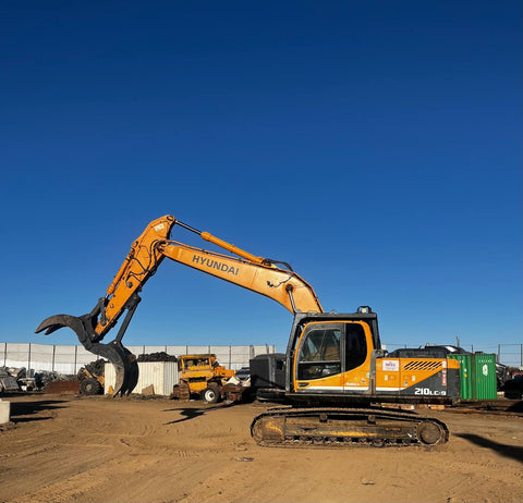 2012 Hyundai Robex 210LC - 9 Excavator | 7377 Hours | 44" Scrap/Demo Grapple | 44" Scrap Magnet | Excellent Condition - with | Sold by Uncle Wiener's Wholesale