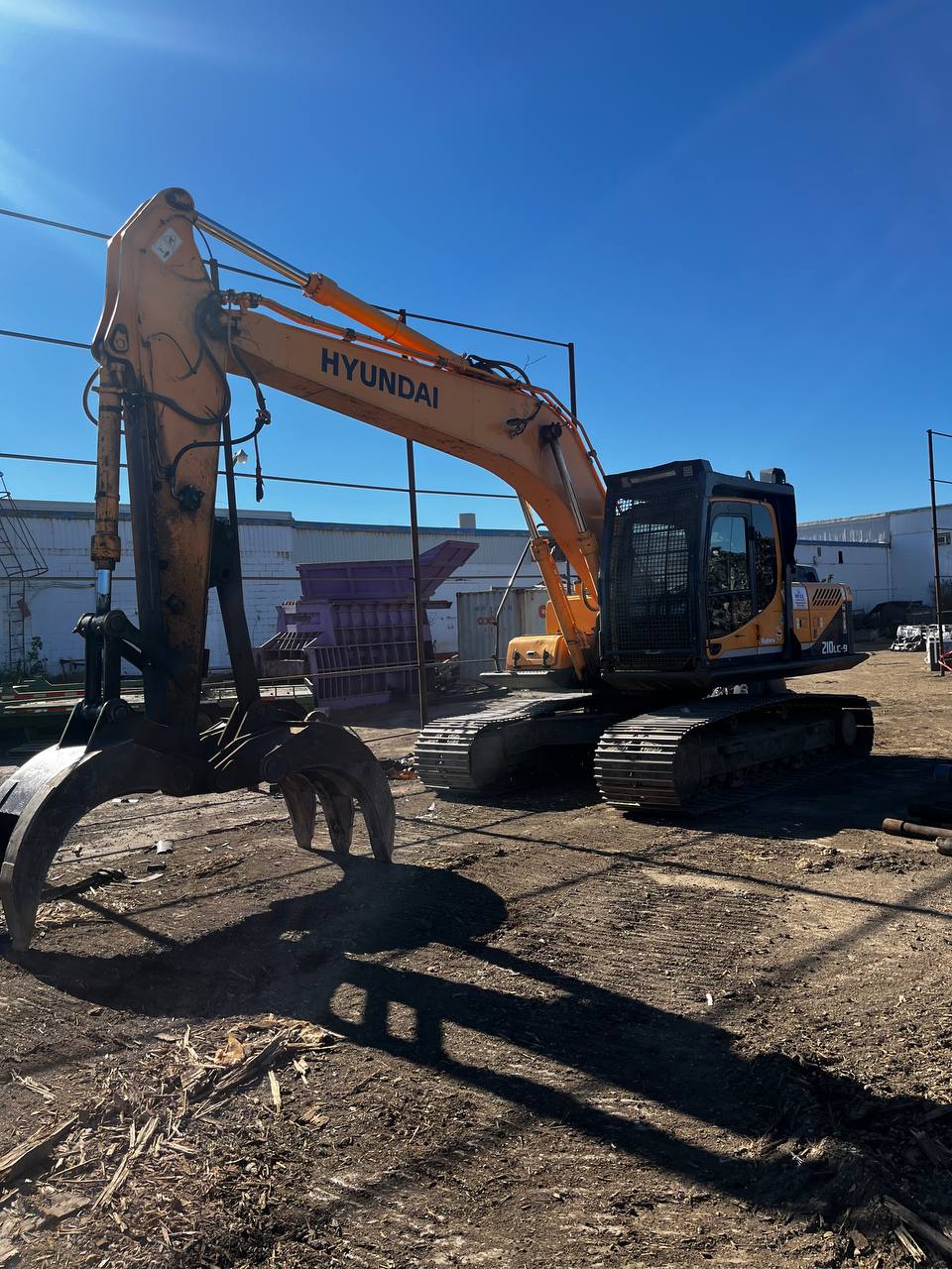 2012 Hyundai Robex 210LC - 9 Excavator | 7377 Hours | 44" Scrap/Demo Grapple | 44" Scrap Magnet | Excellent Condition - with | Sold by Uncle Wiener's Wholesale