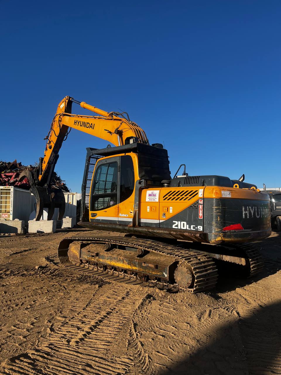 2012 Hyundai Robex 210LC - 9 Excavator | 7377 Hours | 44" Scrap/Demo Grapple | 44" Scrap Magnet | Excellent Condition - with | Sold by Uncle Wiener's Wholesale