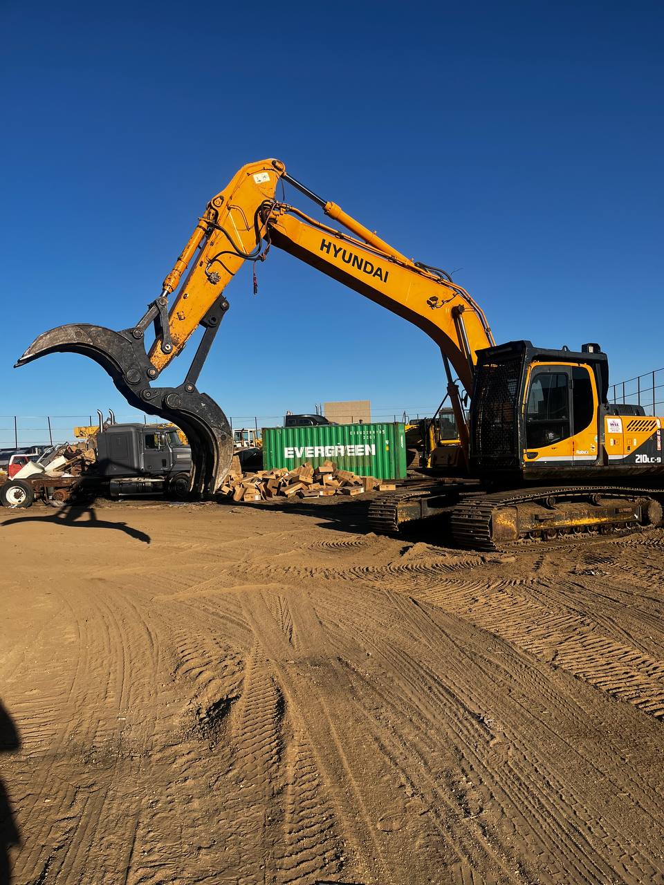 2012 Hyundai Robex 210LC - 9 Excavator | 7377 Hours | 44" Scrap/Demo Grapple | 44" Scrap Magnet | Excellent Condition - with | Sold by Uncle Wiener's Wholesale