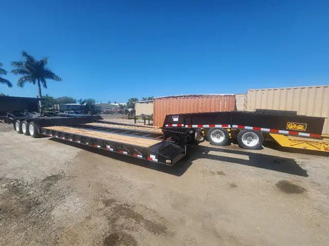 2025 Witzco RG - 52 Tri - Axle Removable Gooseneck Lowboy Trailer – Double Drop, Hydraulic Gooseneck - with 8'6" Wide | Sold by Uncle Wiener's Wholesale
