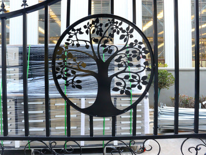 20FT Metal Farm Gate Kit Driveway Entry Design Dual - Swing Gate Kit – Tree of Life Artwork SU24TL - with | Sold by Uncle Wiener's Wholesale
