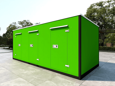 20FT Mobile Warehouses – Heavy - Duty Steel Storage Units - with Eight Doors – With Partitions | Sold by Uncle Wiener's Wholesale