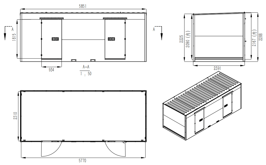 20FT Mobile Warehouses – Heavy - Duty Steel Storage Units - with Two Doors – No Partition (Low MOQ) | Sold by Uncle Wiener's Wholesale