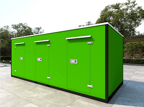 20FT Mobile Warehouses – Heavy - Duty Steel Storage Units - with Four Doors – Three Partitions | Sold by Uncle Wiener's Wholesale