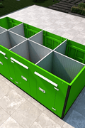 20FT Mobile Warehouses – Heavy - Duty Steel Storage Units - with Eight Doors – With Partitions | Sold by Uncle Wiener's Wholesale
