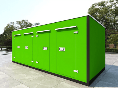 20FT Mobile Warehouses – Heavy - Duty Steel Storage Units - with Double - Sided – Four Doors (Partitioned) | Sold by Uncle Wiener's Wholesale