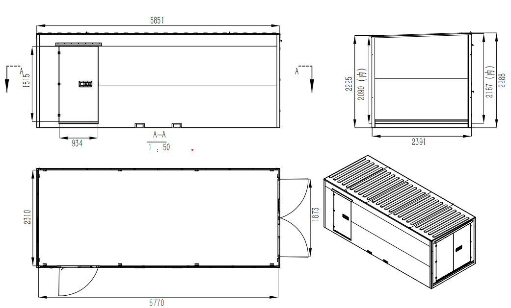 20FT Mobile Warehouses – Heavy - Duty Steel Storage Units - with Two Doors – No Partition | Sold by Uncle Wiener's Wholesale