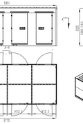 20FT Mobile Warehouses – Heavy - Duty Steel Storage Units - with Eight Doors – With Partitions | Sold by Uncle Wiener's Wholesale