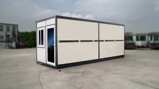 20ft Folding Container House Exterior – Black Matte Finish
Interior Layout of Insulated Mobile Office Container
Pre-Wired Electrical and Vinyl Flooring in Prefab Cabin
Foldable Container House Setup – Steel Frame with EPS Panels
