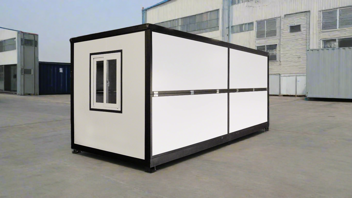 20 FT Insulated Folding Mobile Office Container – Portable Modular Workspace with Windows & Locking Door SU256131