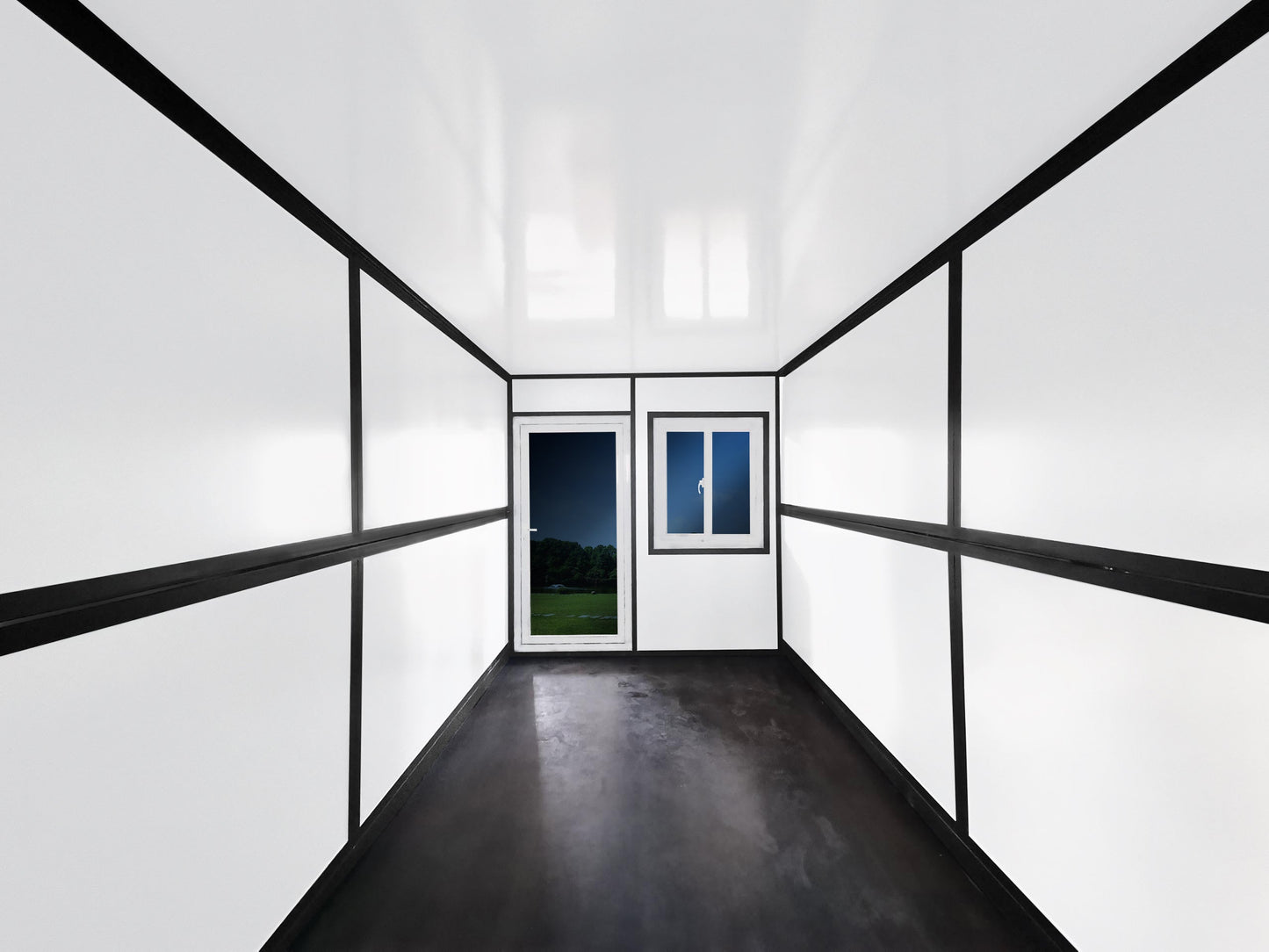 20 FT Insulated Folding Mobile Office Container – Portable Modular Workspace with Windows & Locking Door SU256131