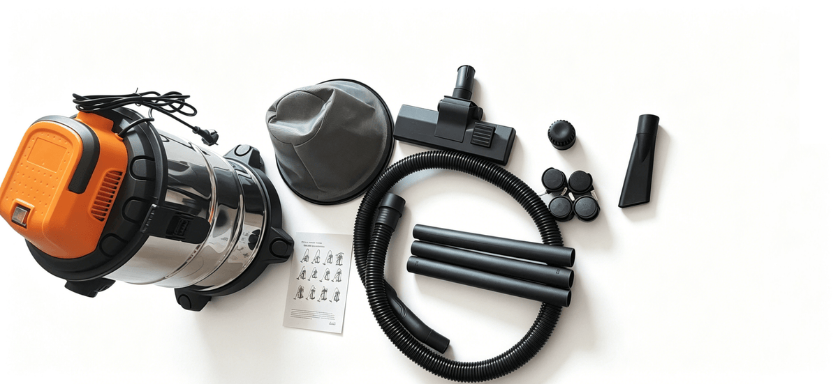 20L Stainless Steel Wet & Dry Vacuum Cleaner 1200W with 16 kPa Suction, 3 m Cord & 32 mm Hose for Garage, Shop, Car & Home VC02016 - with | Sold by Uncle Wiener's Wholesale