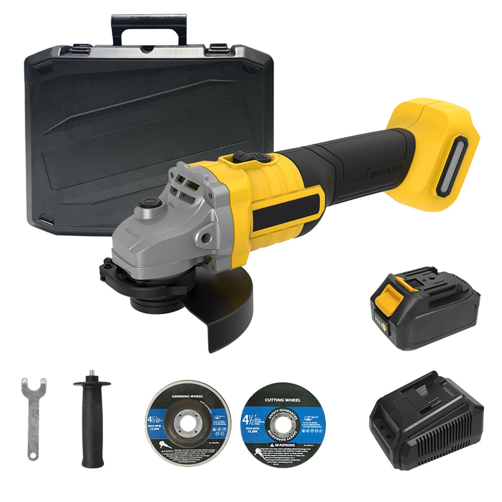 20V Cordless Angle Grinder 115mm with Battery and Charger AG20V115 - with | Sold by Uncle Wiener's Wholesale
