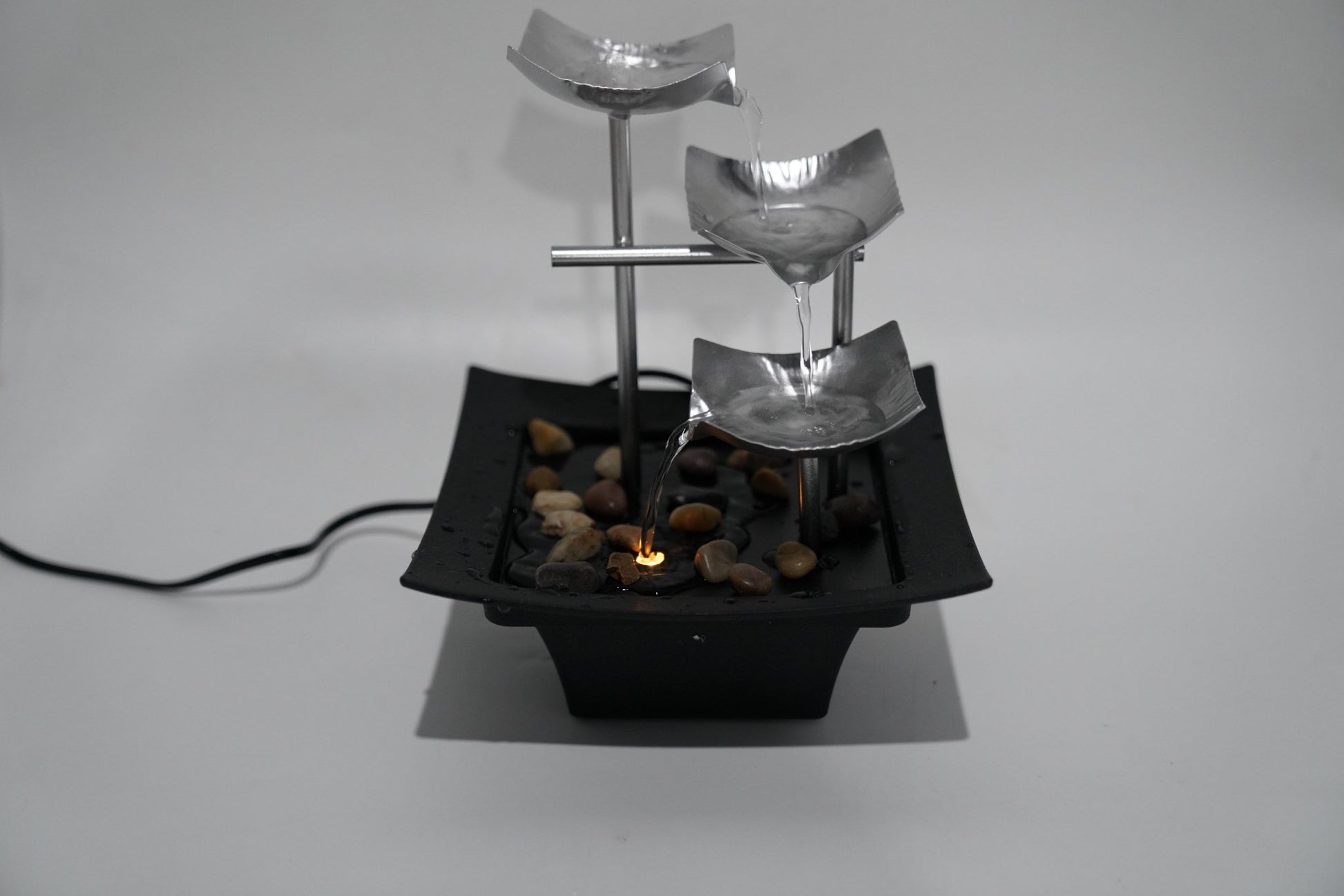 21" Indoor LED Tabletop Water Fountain with ETL Pump & 6 ft Cable CA191128 - with | Sold by Uncle Wiener's Wholesale