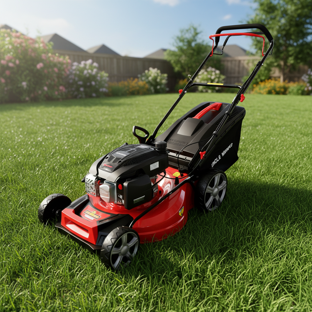 21" Self - Propelled Gas Lawn Mower 170cc 4 - in - 1 Steel Deck Mulching Bagging WT2512305 - with | Sold by Uncle Wiener's Wholesale
