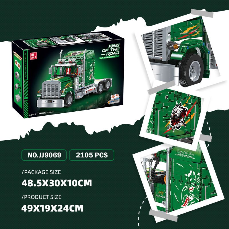2105PCS RC American Semi Truck Building Block Set Remote Control Large Model Kit JJ9069 - with | Sold by Uncle Wiener's Wholesale