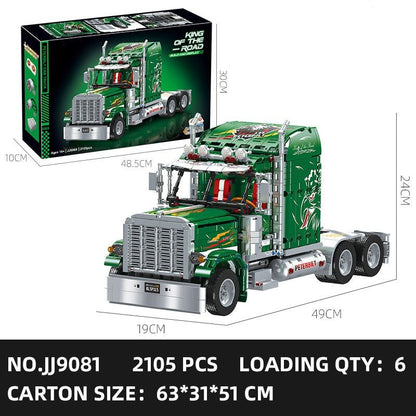 2105PCS RC American Semi Truck Building Block Set Remote Control Large Model Kit JJ9069 - with | Sold by Uncle Wiener's Wholesale