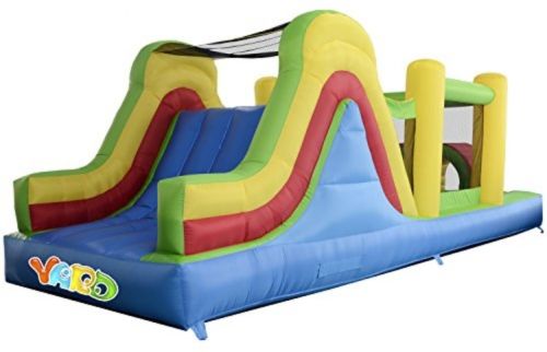 21.3 ft Inflatable Obstacle Course Bounce House with Slide, Climbing Wall & Blower – 6096 - with | Sold by Uncle Wiener's Wholesale