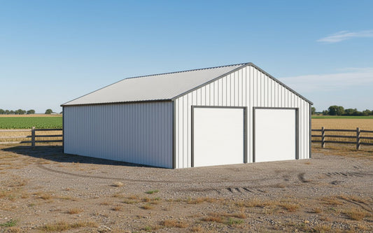 21x19, 23x22 & 25x33 Metal Storage Buildings – All - Steel Garages with Electric Roll - Up Doors, 16 - Gauge Frames & Weatherproof Design - with 23x22 Metal Storage Building & Automatic Roll up Doors | Sold by Uncle Wiener's Wholesale