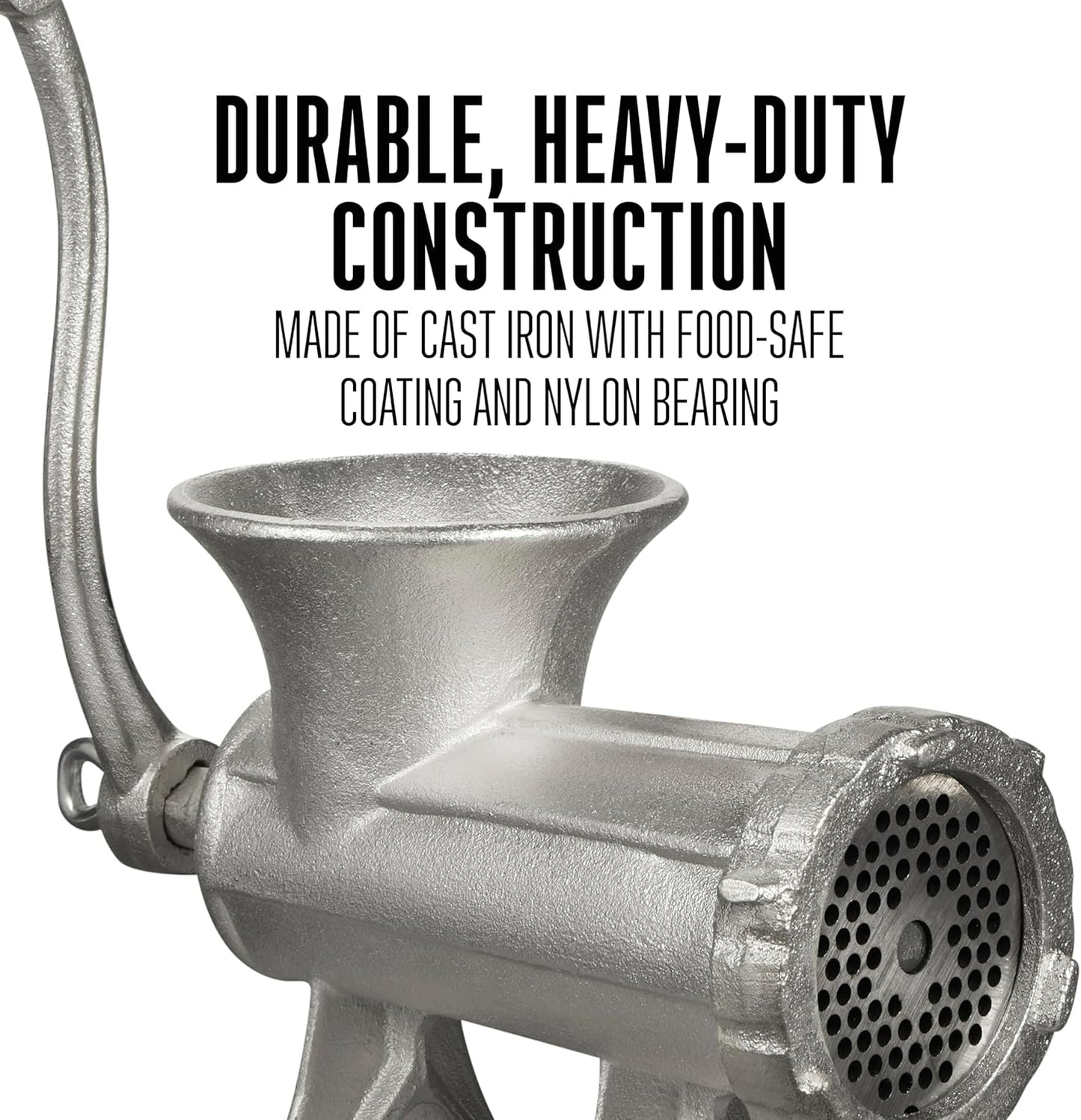 22 Cast Iron Hand Meat Grinder Manual Table Mount Heavy - Duty Sausage Grinder S1349 - with | Sold by Uncle Wiener's Wholesale