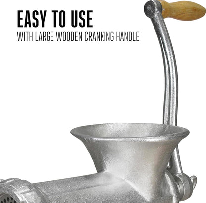 22 Cast Iron Hand Meat Grinder Manual Table Mount Heavy - Duty Sausage Grinder S1349 - with | Sold by Uncle Wiener's Wholesale