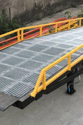 22000 Lbs Loading Platform Ramp with Forklift Attachment – Heavy Duty Dock Ramp with Removable Guard Rails 13924 - with | Sold by Uncle Wiener's Wholesale