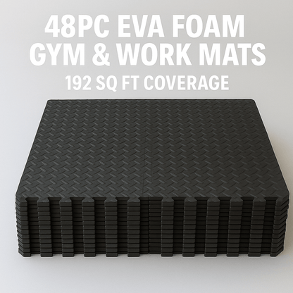 Stack of EVA Foam Flooring Mats – Workshop/Workout Use