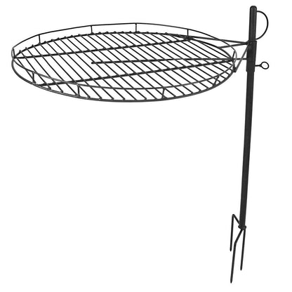 24" Campfire Swing Grill – Portable Outdoor Cooking Rack for Camping & Bonfires | S1202 - with | Sold by Uncle Wiener's Wholesale