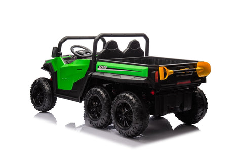 24 V Six - Wheel UTV Ride - On Truck – Leather Seat, EVA Wheels, 550 W Motors, Remote Control - with Green | Sold by Uncle Wiener's Wholesale