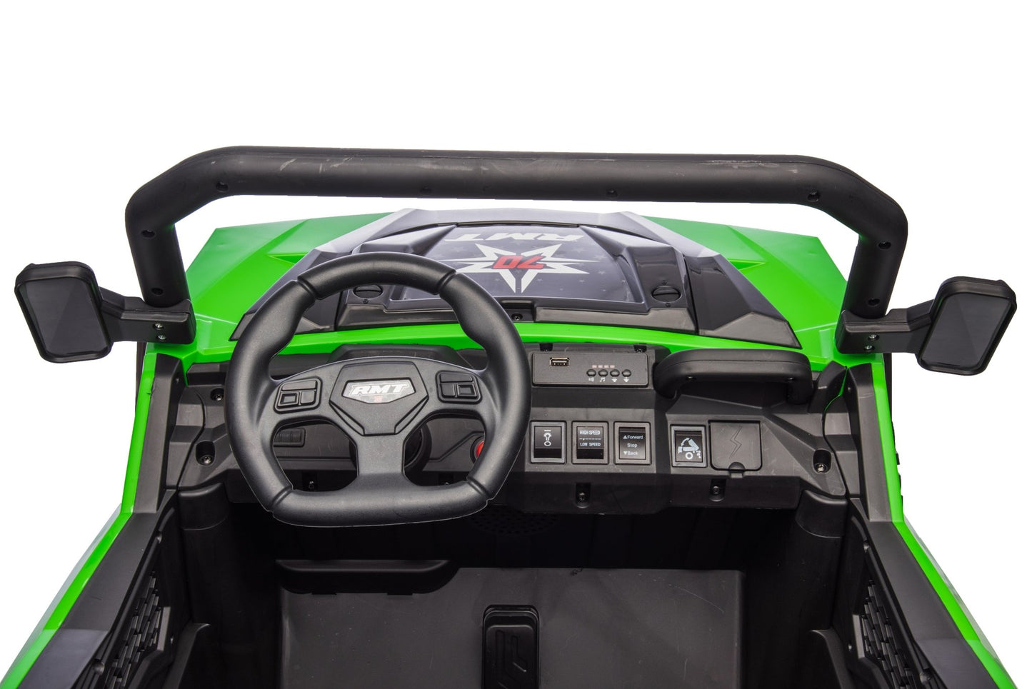 24 V Six - Wheel UTV Ride - On Truck – Leather Seat, EVA Wheels, 550 W Motors, Remote Control - with Green | Sold by Uncle Wiener's Wholesale