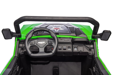 24 V Six - Wheel UTV Ride - On Truck – Leather Seat, EVA Wheels, 550 W Motors, Remote Control - with Green | Sold by Uncle Wiener's Wholesale