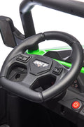 24 V Six - Wheel UTV Ride - On Truck – Leather Seat, EVA Wheels, 550 W Motors, Remote Control - with Green | Sold by Uncle Wiener's Wholesale