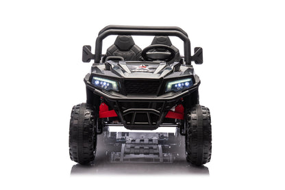 24 V Six - Wheel UTV Ride - On Truck – Leather Seat, EVA Wheels, 550 W Motors, Remote Control - with Black | Sold by Uncle Wiener's Wholesale