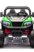 24 V Six - Wheel UTV Ride - On Truck – Leather Seat, EVA Wheels, 550 W Motors, Remote Control - with Green | Sold by Uncle Wiener's Wholesale