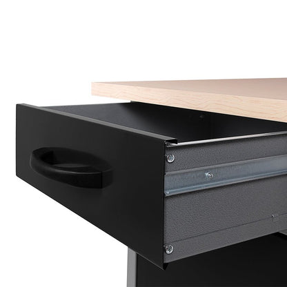 24" x 24" Steel Workbench with 4 Drawers & Solid Wood Top, 33.5" Height Heavy Duty Garage Storage Bench TC005 - with | Sold by Uncle Wiener's Wholesale