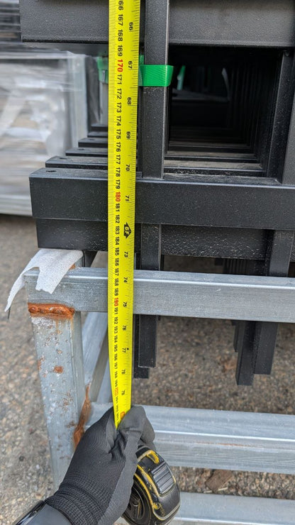 240 FT Wrought Iron Panel Fence Kit – Black Powder - Coated Steel Barrier - with Fence Post Only | Sold by Uncle Wiener's Wholesale