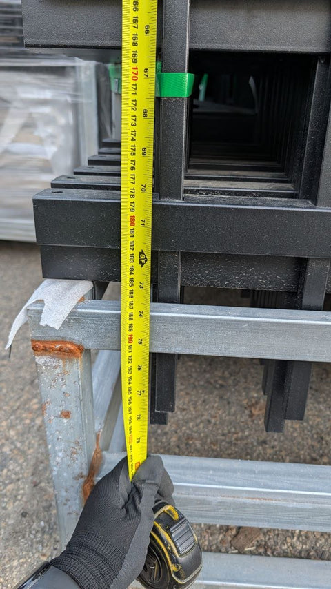 240 FT Wrought Iron Panel Fence Kit – Black Powder - Coated Steel Barrier - with Fence Post Only | Sold by Uncle Wiener's Wholesale