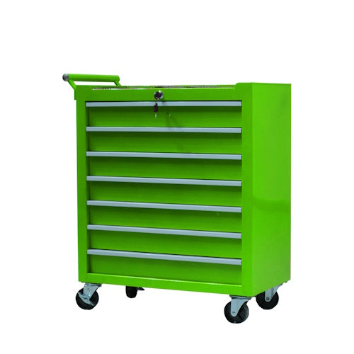 24" 7-Drawer Rolling Tool Cart with Locking Casters, Side Push Handle & Powder-Coated Steel Cabinet for Garage, Shop &amp; Mechanics