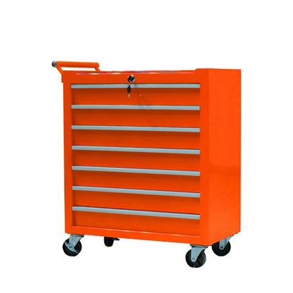 24" 7-Drawer Rolling Tool Cart with Locking Casters, Side Push Handle & Powder-Coated Steel Cabinet for Garage, Shop &amp; Mechanics