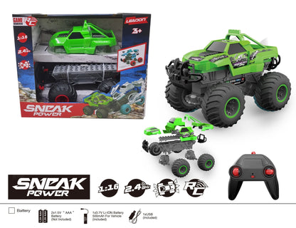 2.4G 1:16 Building Blocks RC Truck – Rechargeable 500mAh Battery, USB Charger, 15min Playtime – SKU 1897518 - with | Sold by Uncle Wiener's Wholesale