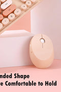 2.4G Full - Size Wireless Keyboard and Mouse Combo, Multi - Color Typewriter Style Round Keycap, Cute Candy Colors, Compatible with Notebook, PC (104 Keys,Milk Tea) - with | Sold by Uncle Wiener's Wholesale