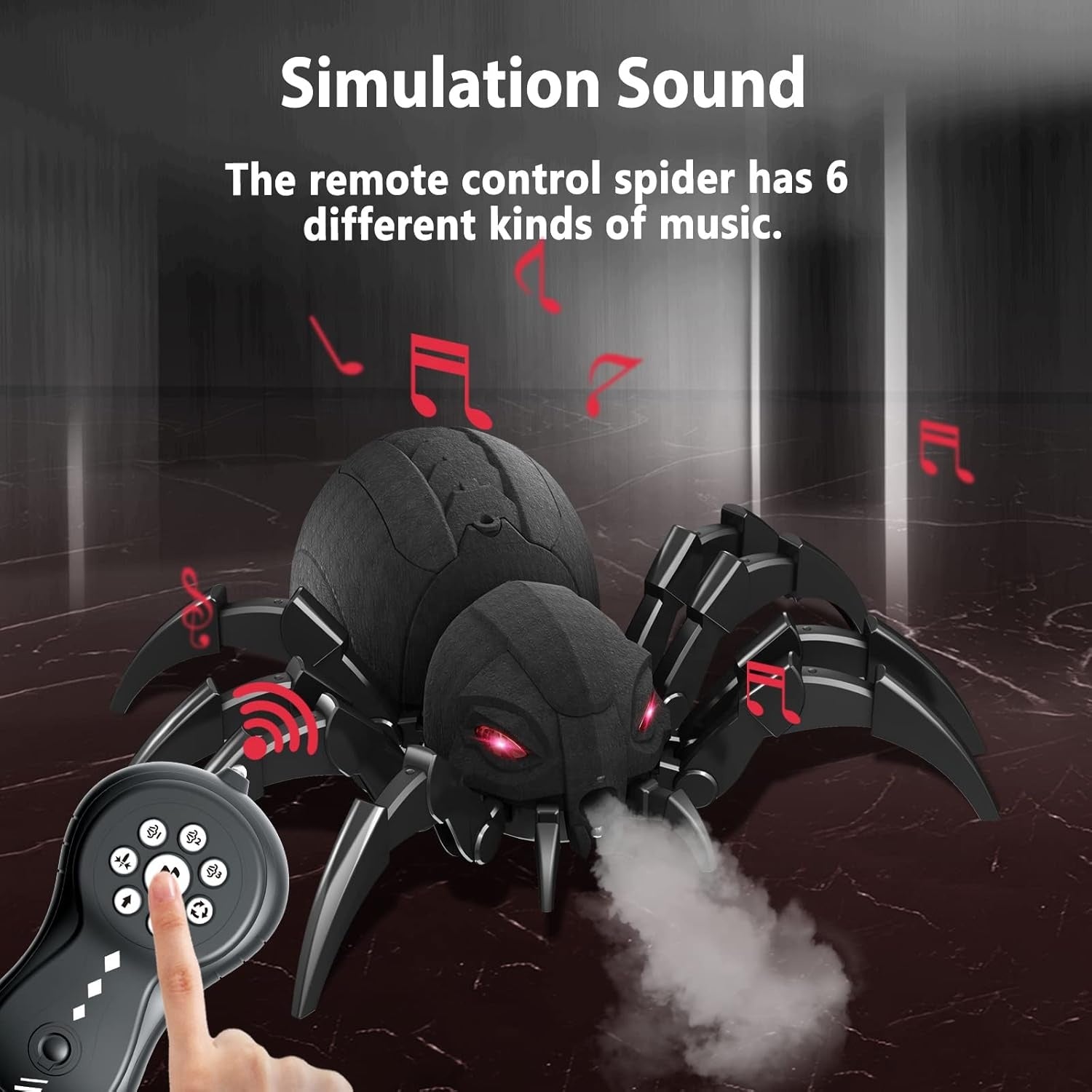 2.4G RC Spider Toy – Remote Control Spider with Lights, Music & Spray (No Battery) EPT1129036 - with | Sold by Uncle Wiener's Wholesale