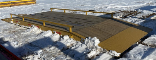 25 FT Heavy - Duty Steel Loading Ramp Bridge – 30,000 lbs Capacity, Industrial Truck & Trailer Ramps - with | Sold by Uncle Wiener's Wholesale
