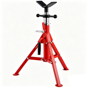 2500LB V-Head Pipe Support Stand Adjustable 24" to 42" Heavy Duty Pipe Holder PS1821